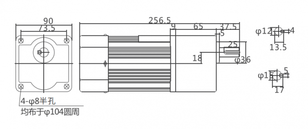 Hộp số giảm tốc mini 140W