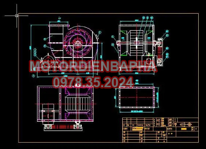 Bản vẽ cad quạt ly tâm