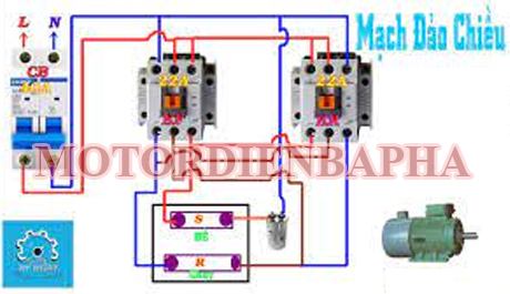 Mạch đảo chiều motor 1 pha