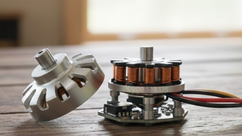 Cấu tạo của động cơ không chổi than drone.