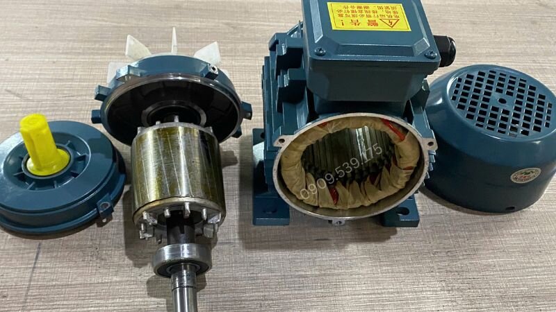 Cấu tạo của motor không chổi than công suất lớn.