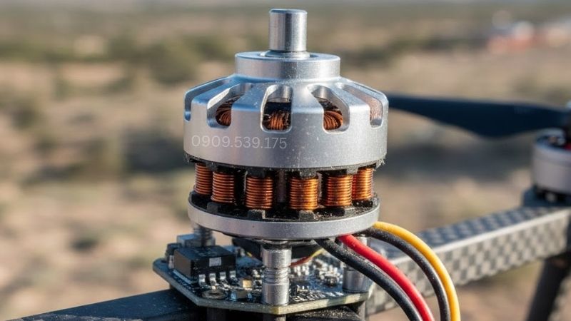 Động cơ không chổi than drone được thiết kế chuyên dụng để làm quay cánh quạt của drone