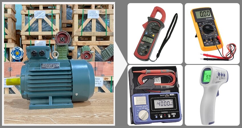 Các công cụ và thiết bị thông dụng hỗ trợ cho thao tác kiểm tra động cơ điện